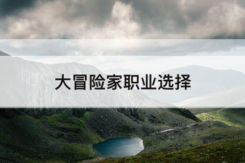 大冒险家职业选择