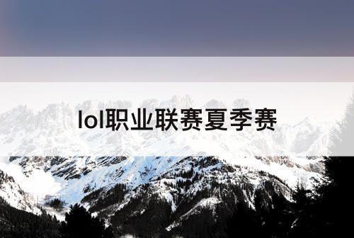 lol职业联赛夏季赛
