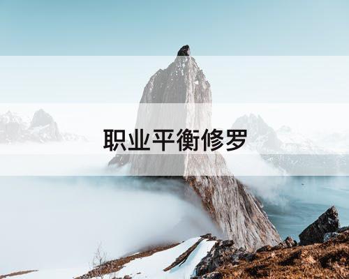 职业平衡修罗