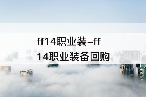ff14职业装-ff14职业装备回购