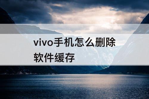 vivo手机怎么删除软件缓存