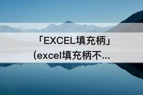 「EXCEL填充柄」(excel填充柄不能填充序列)