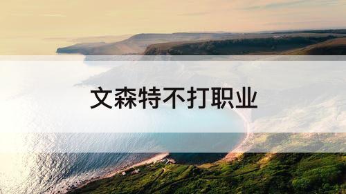 文森特不打职业