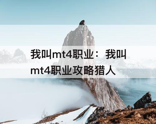 我叫mt4职业：我叫mt4职业攻略猎人
