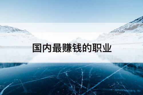 国内最赚钱的职业