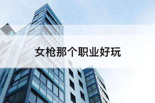 女枪那个职业好玩