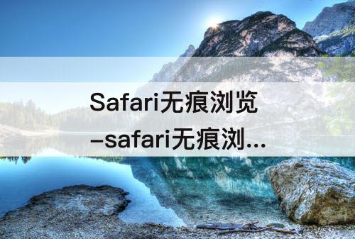 Safari无痕浏览-safari无痕浏览能找到最常用的网站吗