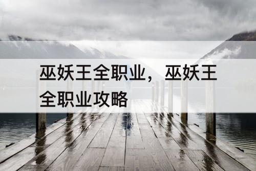 巫妖王全职业，巫妖王全职业攻略