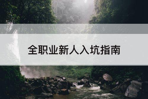 全职业新人入坑指南