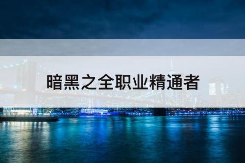 暗黑之全职业精通者