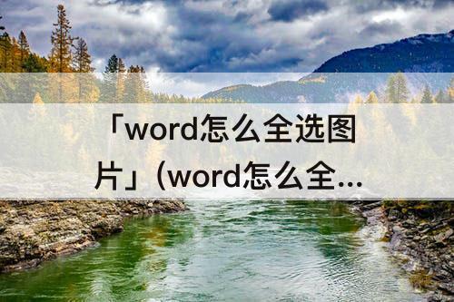 「word怎么全选图片」(word怎么全选图片不选文字)