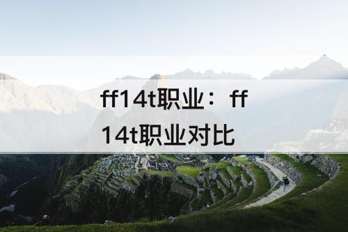 ff14t职业：ff14t职业对比