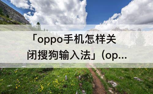 「oppo手机怎样关闭搜狗输入法」(oppo手机怎样关闭搜狗输入法的声音)