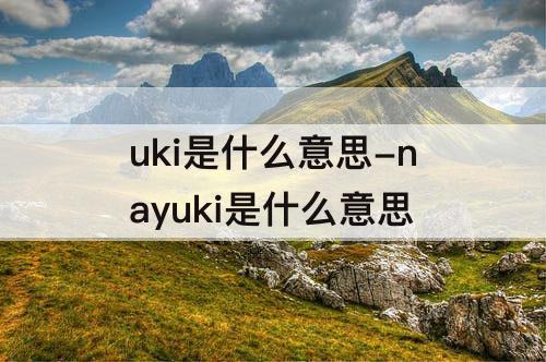 uki是什么意思-nayuki是什么意思