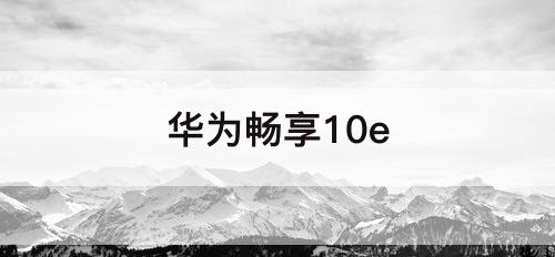 华为畅享10e