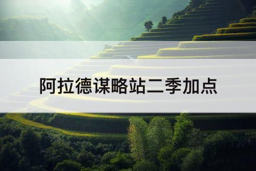 阿拉德谋略站二季加点