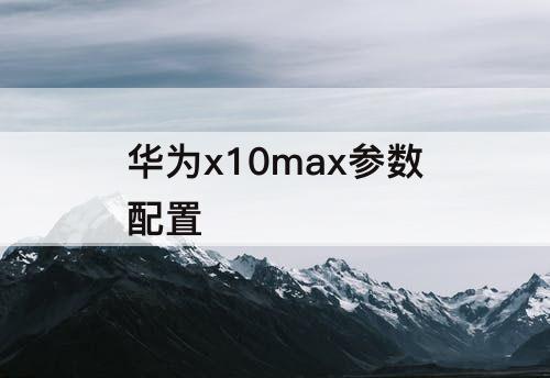 华为x10max参数配置