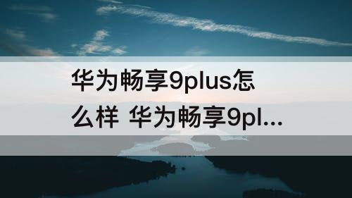 华为畅享9plus怎么样 华为畅享9plus怎么样?