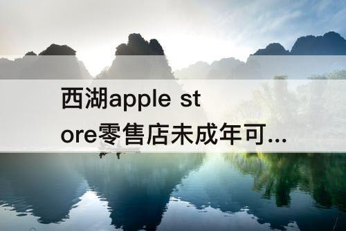 西湖apple store零售店未成年可以去买吗