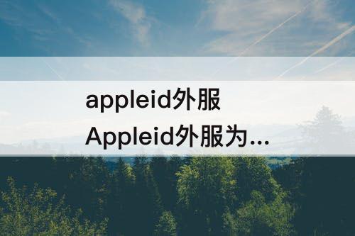 appleid外服 Appleid外服为什么不能升级