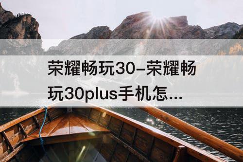 荣耀畅玩30-荣耀畅玩30plus手机怎么样