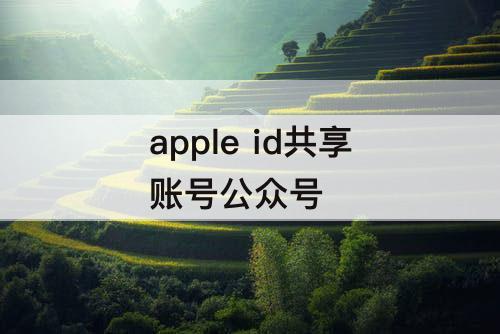 apple id共享账号公众号