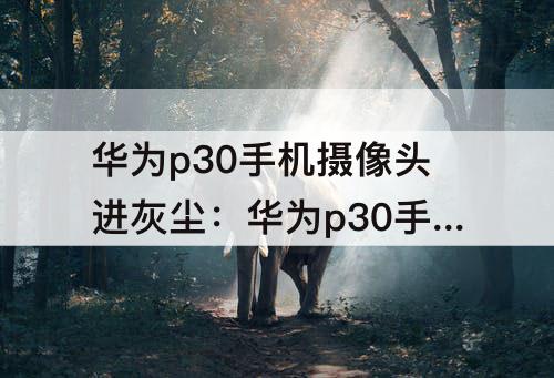 华为p30手机摄像头进灰尘：华为p30手机摄像头进灰尘怎么清理