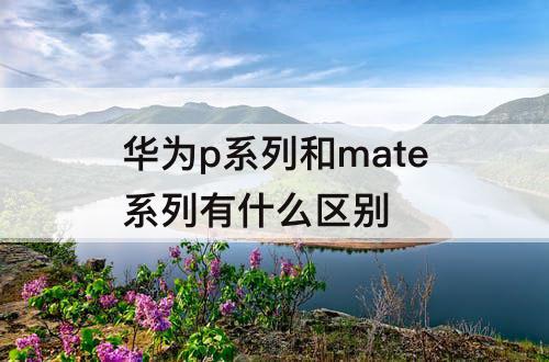 华为p系列和mate系列有什么区别