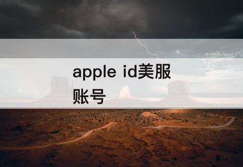 apple id美服账号