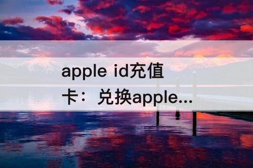 apple id充值卡：兑换apple id充值卡显示错误