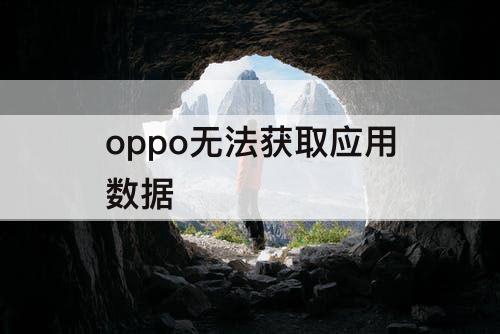 oppo无法获取应用数据