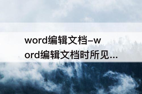 word编辑文档-word编辑文档时所见即所得的视图是什么