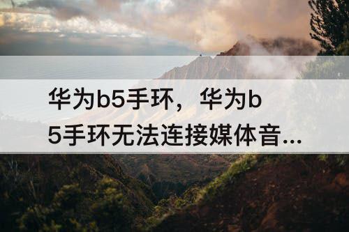 华为b5手环，华为b5手环无法连接媒体音频