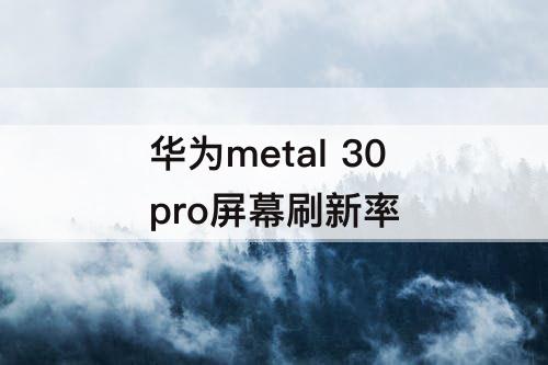 华为metal 30pro屏幕刷新率