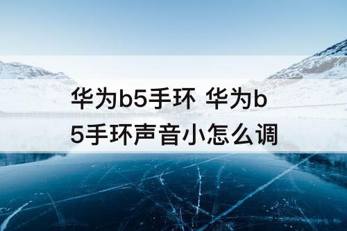 华为b5手环 华为b5手环声音小怎么调