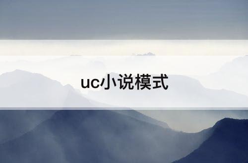 uc小说模式