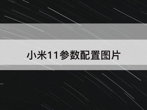 小米11参数配置图片