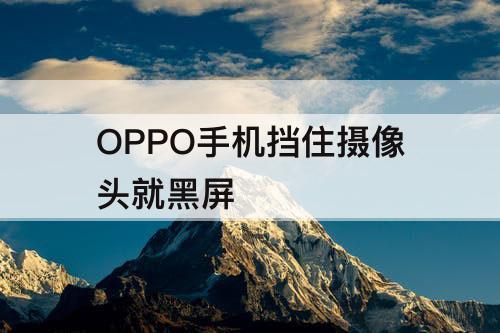 OPPO手机挡住摄像头就黑屏