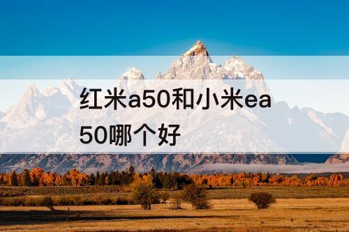 红米a50和小米ea50哪个好