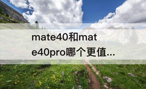 mate40和mate40pro哪个更值得买 华为mate40和mate40pro哪个更值得买