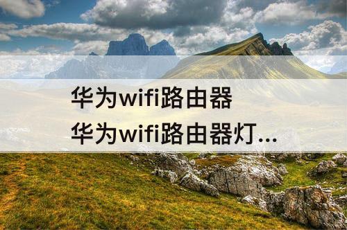 华为wifi路由器 华为wifi路由器灯一直闪烁