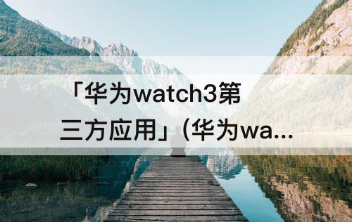 「华为watch3第三方应用」(华为watch3第三方应用安装权限)