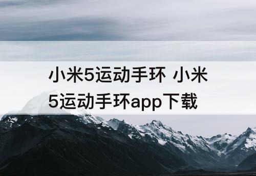 小米5运动手环 小米5运动手环app下载