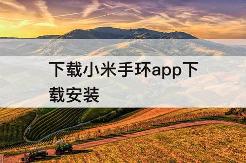 下载小米手环app下载安装