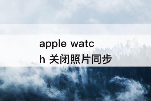 apple watch 关闭照片同步