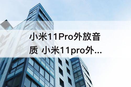 小米11Pro外放音质 小米11pro外放音质不好