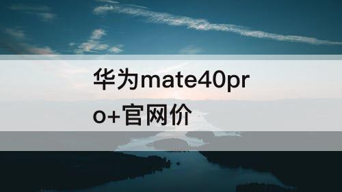 华为mate40pro+官网价