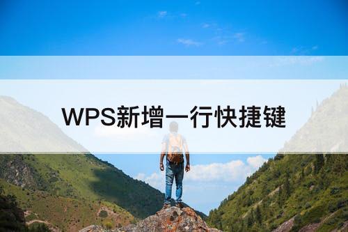 WPS新增一行快捷键